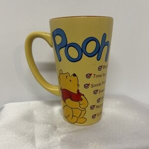 Disney Store Winnie the Pooh Checklist Latte Mug Tall Nice